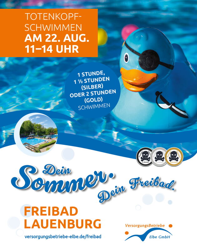 Totenkopfschwimmen, Freibad Lauenburg Samstag 22. August 2026, 11:00 Uhr